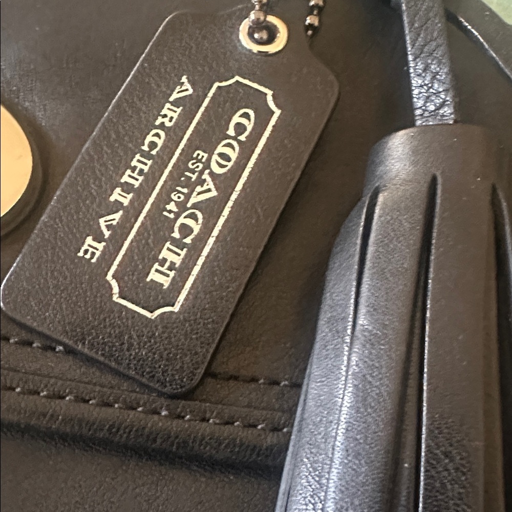 Rare Coach Archive 23703 Black Buttery Leather Slim Briefcase - Picture 9 of 11